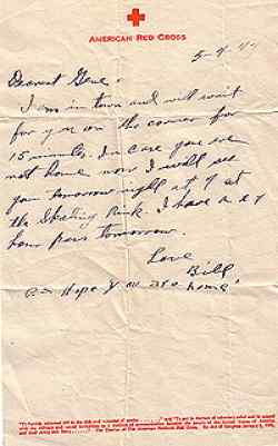 A letter from Bill Miller written in 1944