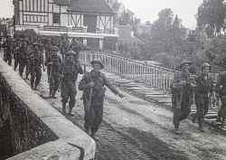 Crossing the Orne in Normandy shortly before the attack on Montgaroult and Sentilly in August 1944.