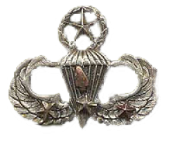 Clancy's jumpwings. Each star is earned with a combat jump. Clancy received a total of 4 stars 2 in WWII and 2 in Korea.