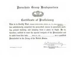 David's Certificate of proficiency.