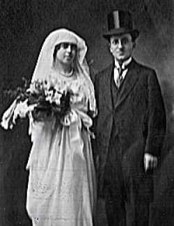 My parents on their wedding day, 25th June, 1919