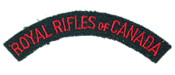 The Royal Rifles of Canada shoulder title