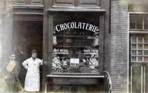 His family's shop in Amsterdam before the war