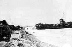 The LCI (L) 83 landing at Omaha Beach on the 6th June 1944.