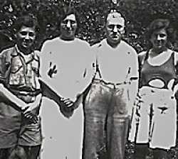 Mervyn with parents and sister Lilian