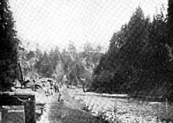 Entering Germany, notice the convoy on the left in the photograph