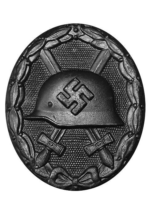 Wounded badge in black