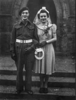 Cyril and Doreen at their wedding Boxing Day December 26, 1944
