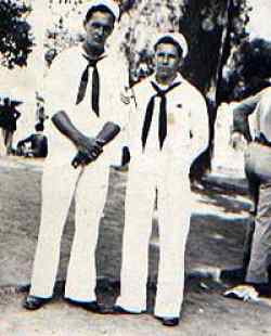 Walsh and Lewis in Salerno, Italy in September 1944.