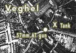 Map of the location of the tank incident in Veghel, Holland