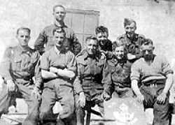 Bill Charles 2nd from left, front row in Iceland, 11th Battalion, Durham Light Infantry.