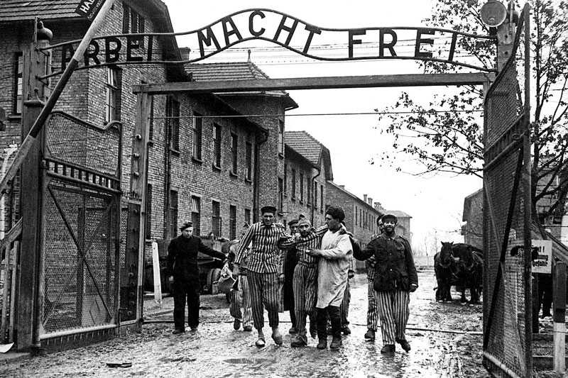 The infamous gate at Auschwitz 1