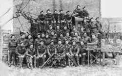 My father is in third row up, third from left. The first soldier in the same row, is Reginald Brooks. In the postwar period he was my Dad’s best mate and known to me as Uncle Reg.