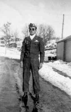 George in front of his home West Warwick, RI right after the war.