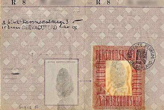 Dutch underground organizations provided forged identity cards and other official documents