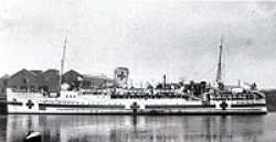 Herbert was transferred from the 79th British General Hospital in France to the United Kingdom on the Hospital Carrier "St Julien" here still in port.