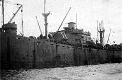 S.S. Wheelock, the ship we crossed the English Channel to make the invasion on Omaha Beach, June 6, 1944.