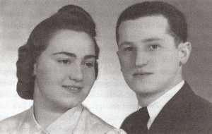 Eva's parents Agi Eisler and Imro Hecht at their wedding