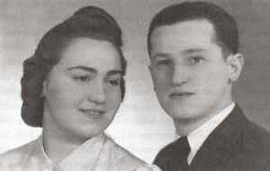 Eva's parents Agi Eisler and Imro Hecht at their wedding