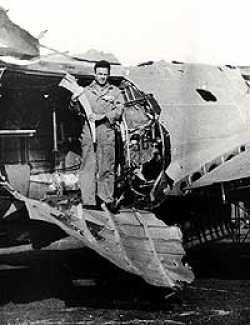 Major damage to on of the B17's