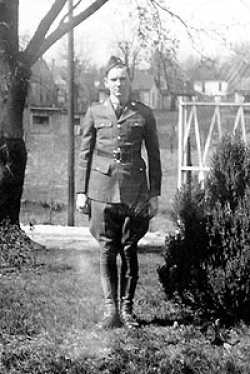 My first soldier suit! Freshman at University of Illinois in 1938-39. We had to take two years of ROTC (Reserve Officer Training). I was in the horse calvary. Illinois was one of the very few colleges with horses!